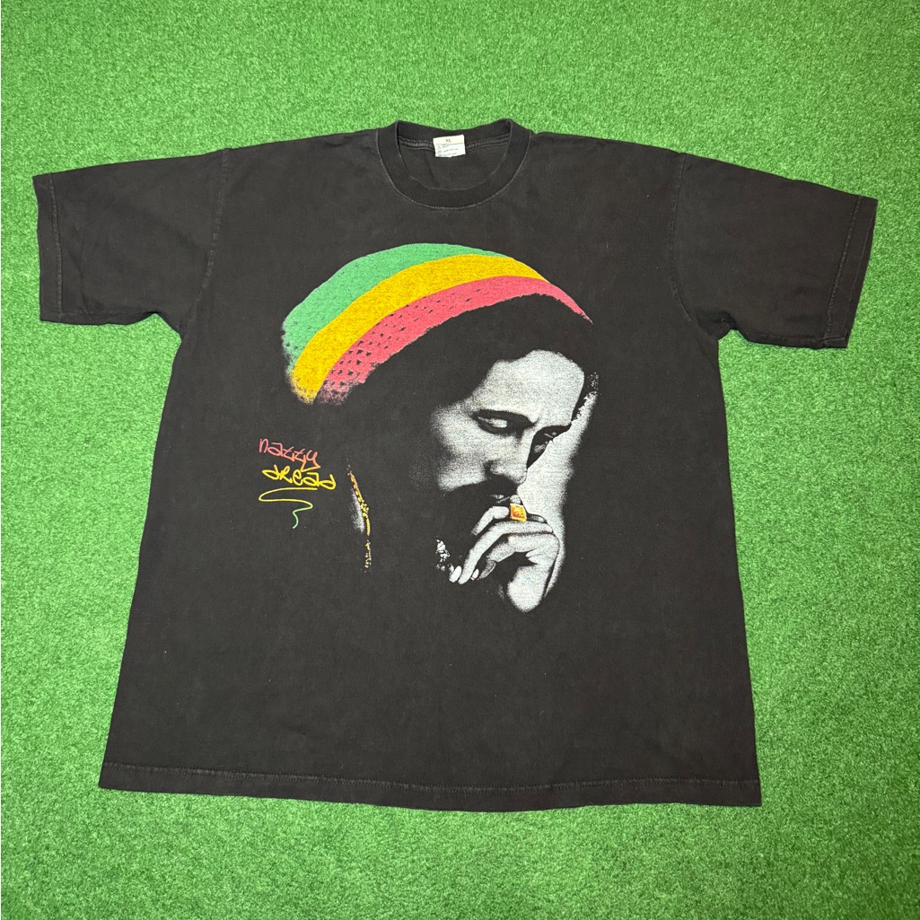 Vintage 90s Bob Marley Iconic Reggae Rasta 2xl Graphic T Shirt